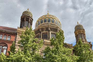 The new Moorish revival style synagogue in Berlin, Germany © bleung