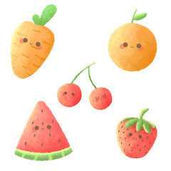 Fototapeta premium set of fruits and berries