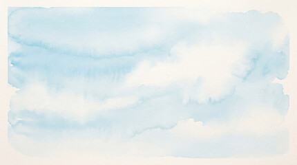 Obraz premium A soft, light blue watercolor wash background, with subtle cloud-like, textures and gradients, isolated on a, plain white surface