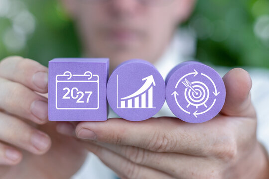 2027 (twenty seven) new year goals business strategy planning concept.