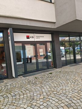 Prague,Czech Republic-September 1 2026:KB Komercni banka branch entrance