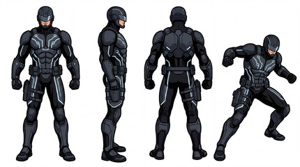 Obraz premium Super Hero Character Sheet