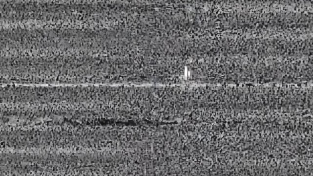 Digital glitch and static patterns with lightning effects affecting video frames sequence