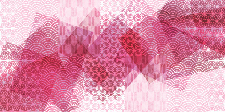 Elegant Pink Traditional Japanese Pattern Background