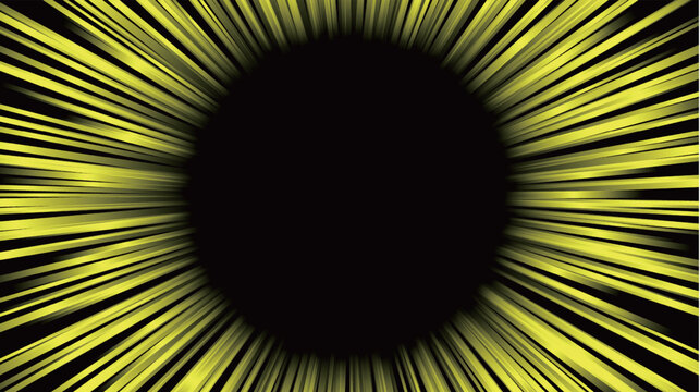 Bright Yellow Radial Speed Lines Background Effect