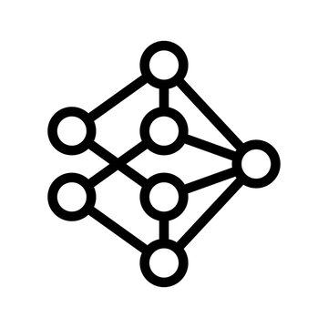 Neural Network Icon Vector Symbol Design Illustration