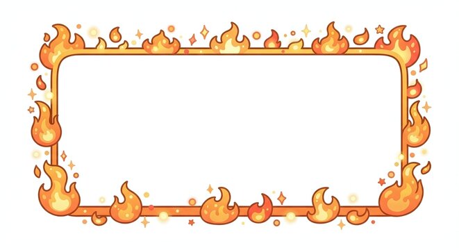 isolated white background, creative design cartoon illustration border frame design for your works, text frame, image frame