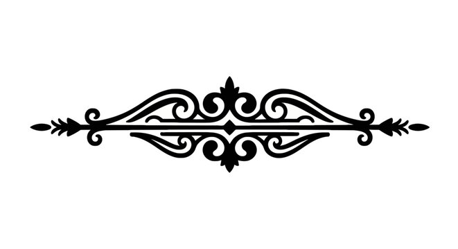 Black ornamental design element.
