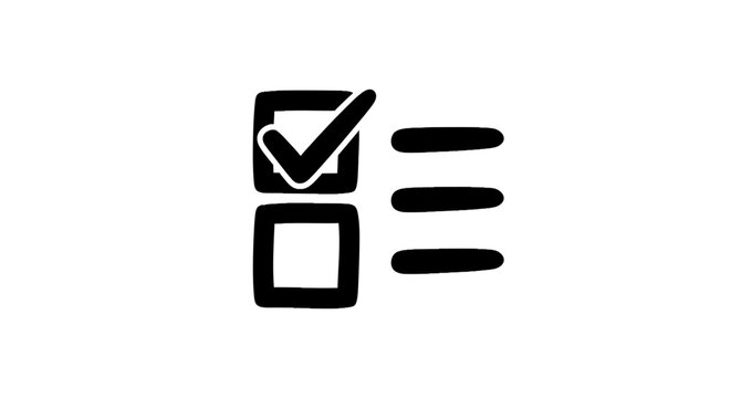Checkmark Checkbox Icon Design Element.
