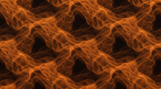 Halloween pattern with abstract glowing orange flames halloween seamless abstract decoration celebration mystical ornamental