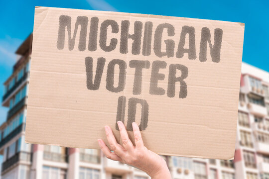 "Michigan Voter ID" State implements citizenship verification at polling locations. VOTING. IDENTIFICATION. CITIZENSHIP. ACCESS. ELIGIBILITY.