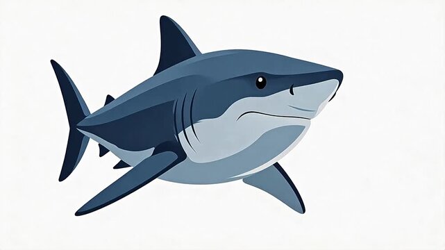 Cartoon shark with open mouth