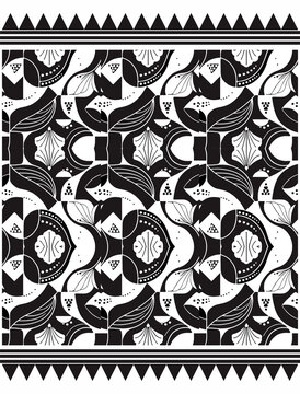 Simple modern Indonesian-inspired batik pattern