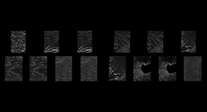 Distressed grunge texture rectangles set for creative graphic design and digital overlays