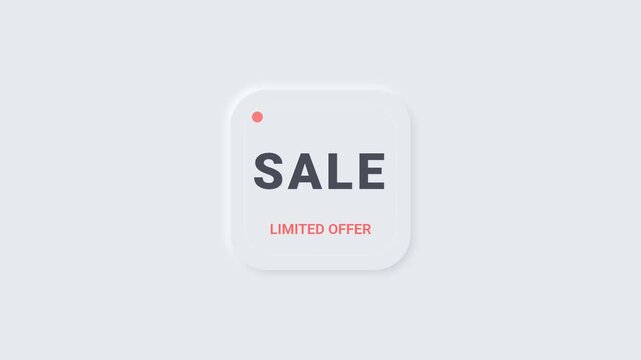 Neumorphic Sale Button Animation with Pulse Effect