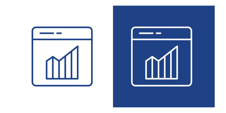 Data Analytics Blue And White Icon Style Collection