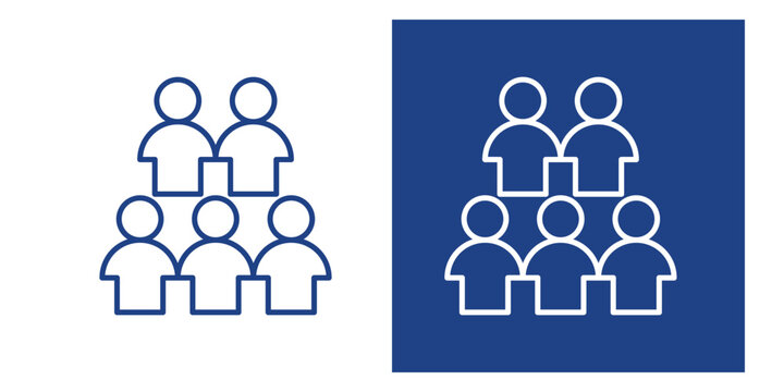 Team Audience Blue And White Icon Style Collection