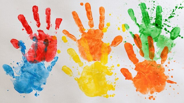 Colorful Handprint Art