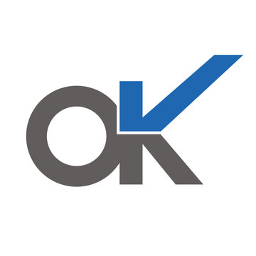 OK Logo design vector for Okay symbol icon logotype