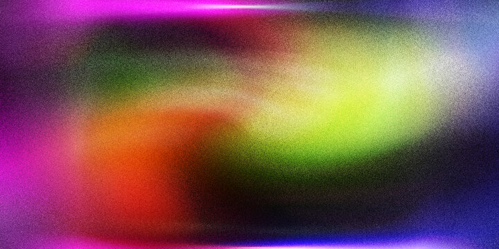 Vibrant grainy noise gradient template with glowing purple borders and neon hue.