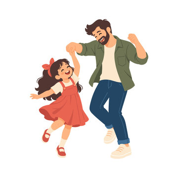 Father reading a picture book with his daughter while enjoying quality family time illustration