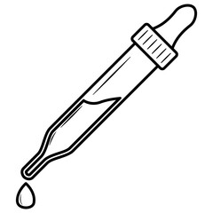 Obraz premium vector illustration of a dropper pipette 