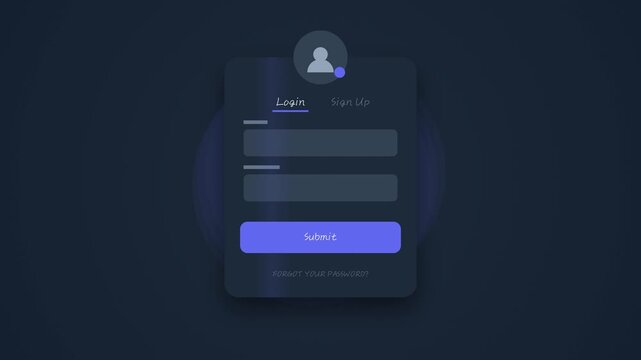 Login Sign Up User Interface Card Animation