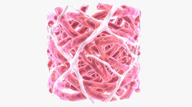 3D Microscopic Diagram of Myofibrillar Disarray in Hypertrophic Cardiomyopathy