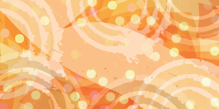Abstract Yellow Background With Circular Elements