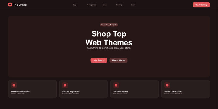 Modern ecommerce website theme template for online store Vector