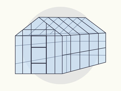 Greenhouse icon. Architecture icon. Flat vector icon concept.