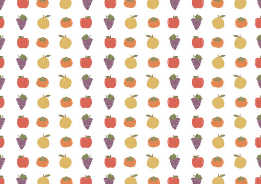 Colorful Autumn Fruit Motif Surface Design