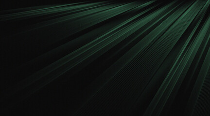 Obraz premium Abstract green smooth wave line on black background.