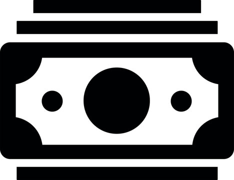 Cash money icon for retail payments, shopping transactions, business finance, sales, banking and commercial purchase design