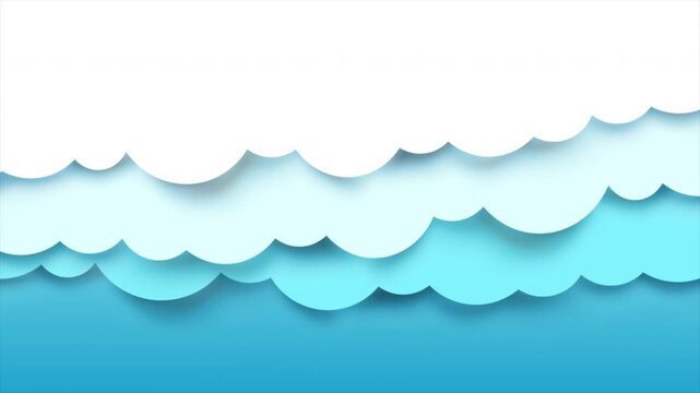 Animated abstract background of layered cloud against the sky