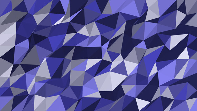 Abstract background, with a low, poly geometric triangular, mesh pattern in, shades of blue, and purple for, digital wallpaper textures