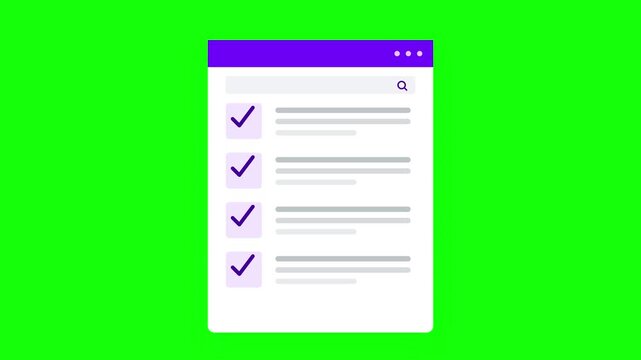 Multiple digital to do list windows on green screen