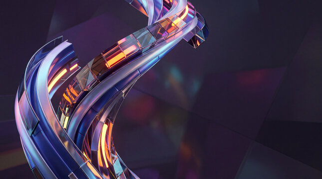 Exclusive Helix Abstract 3D Composition