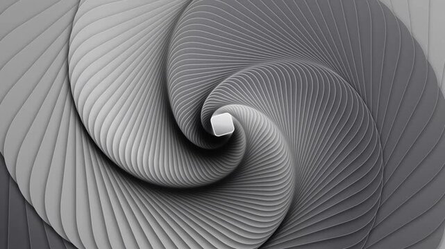 Intricate 3d spiral fractal design with geometric precision and gradient shading