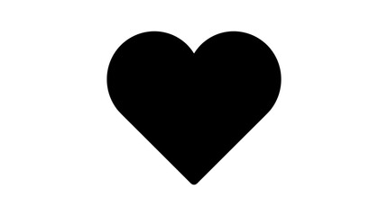 Obraz premium Black heart symbol isolated on white background