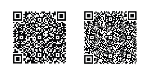 Fototapeta premium Two different qr codes