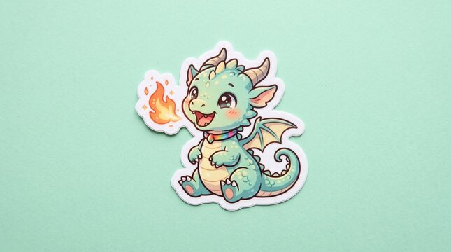 076 76 Adorable baby dragon breathing tiny fire thick  Baby dragon bre