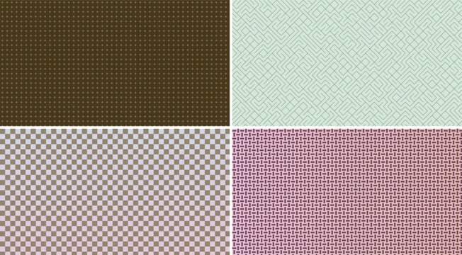 Abstract geometric pattern with red and gray grid design Vector
