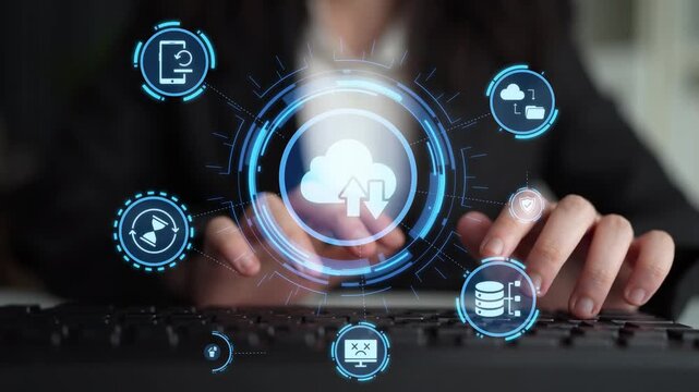 Cloud backup system connects devices through a secure data backup network. Data backup ensures protection, data backup reliability, and recovery. Funnel