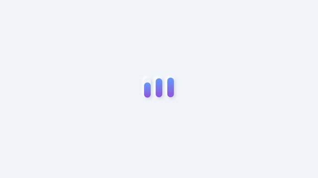 Abstract animated bars indicate progress or loading with soft gradient lighting