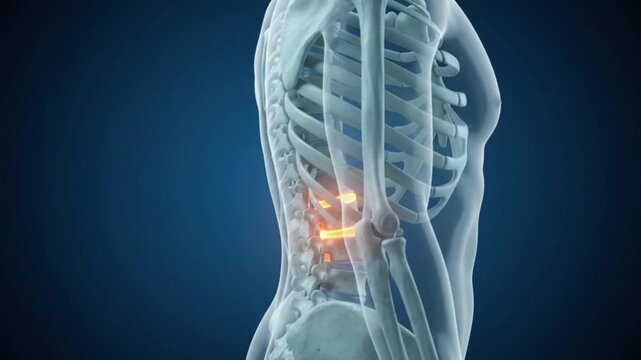 3D Human Skeleton Anatomy Model Medical Science and Healthcare Concept