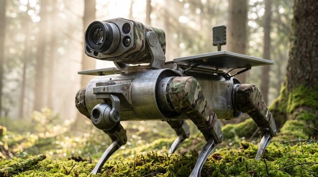 Robotic Quadruped with Surveillance Camera in Forest