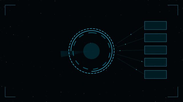 Futuristic Spaceship Control Panel Radar Interface