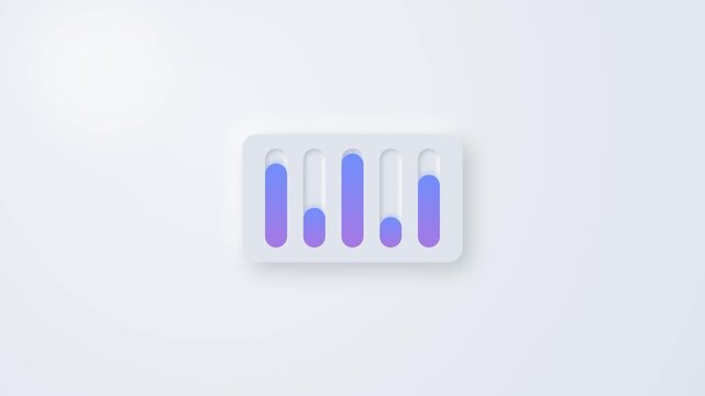 Abstract digital bar chart graphic representing data growth and financial trends