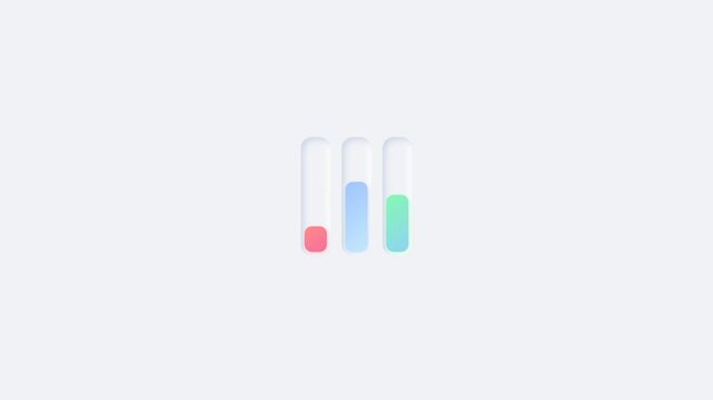 Abstract digital bar chart growing data statistics concept